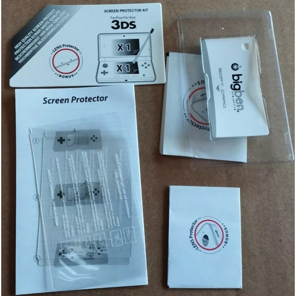 Kit Ecran de protection bas et haut chiffon protège lentille nintendo 3DS / DSI / DS LITE