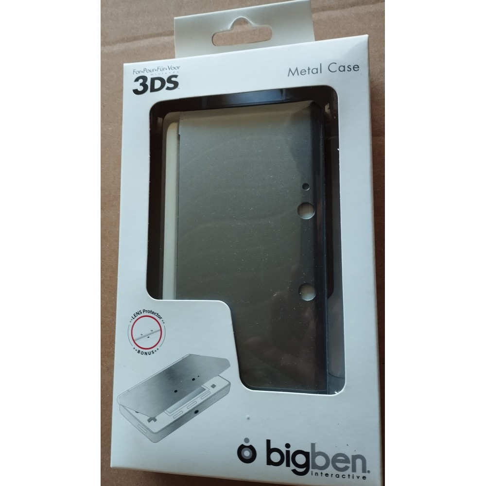Metal Case BigBen Grise pour Nintendo 3DS Avec Film de Protection Caméra