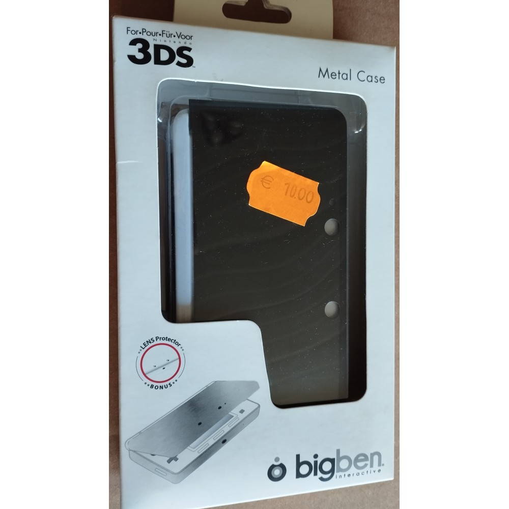 Metal Case BigBen Noire pour Nintendo 3DS Avec Film de Protection Caméra