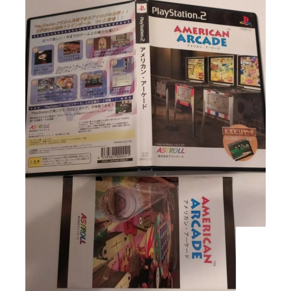 American Arcade ( jeu de flipper ) Playstation 2 Sony Ps2 Import japonais