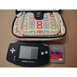 Console Game Boy Advance noire reconditionnée + Tetris et une housse pochette