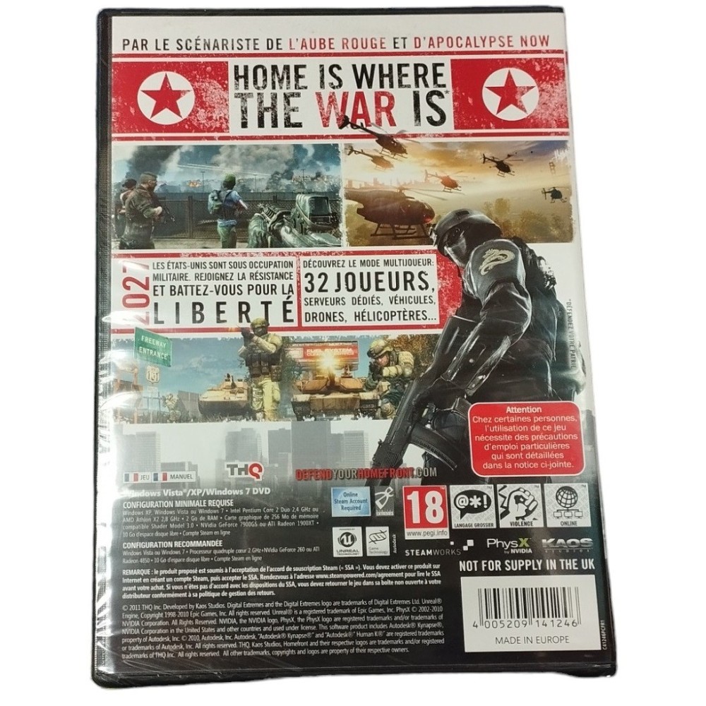 Homefront Jeux Pc Neuf sous blister